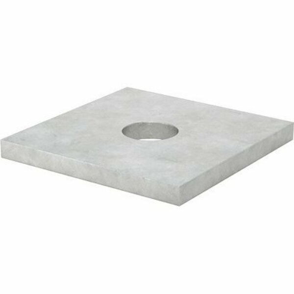 Bsc Preferred Galvanized Steel Square Washer for 3/4 Screw Size 0.812 ID 3 Wide 91133A160